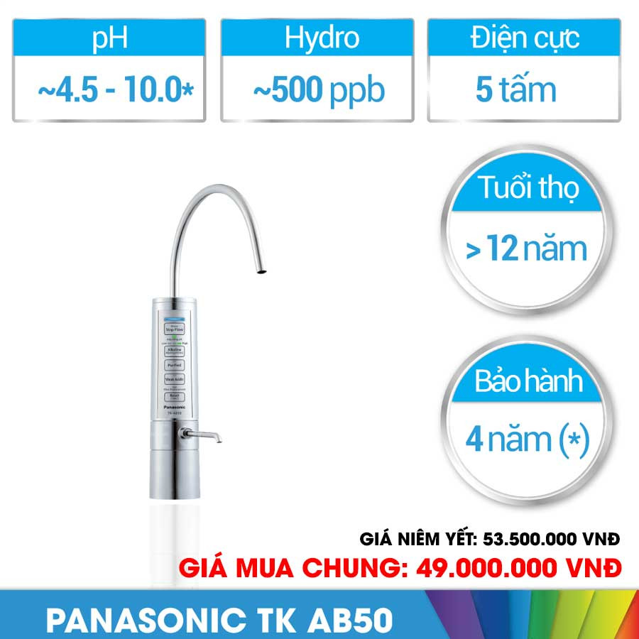 Máy lọc nước ion kiềm Panasonic TK-AB50