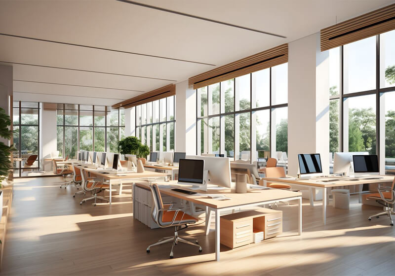 Thiết kế văn phòng Coworking tối giản, hiện đại